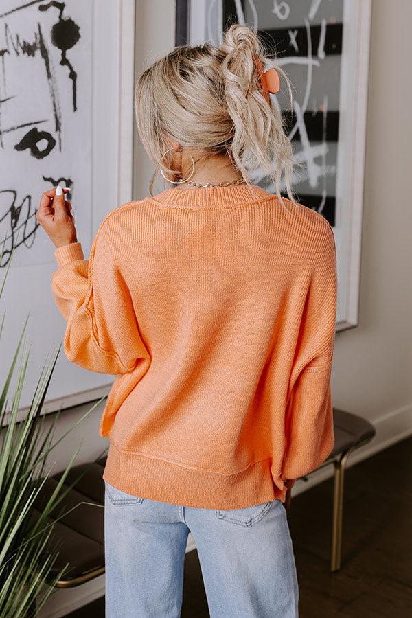 Let's Take A Trip Knit Sweater in Nectarine Product Image