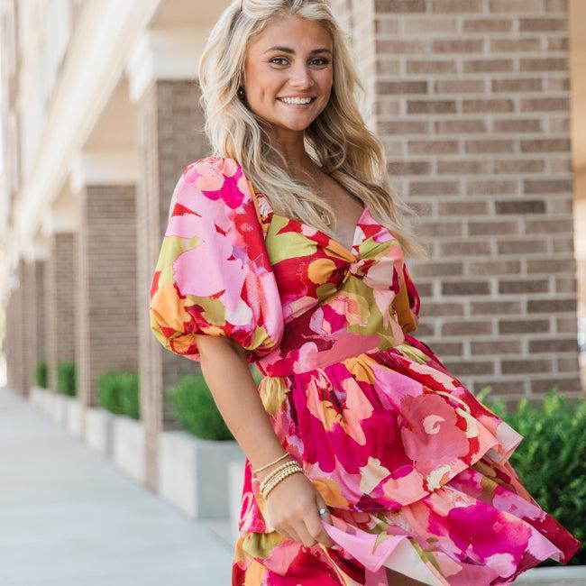 Stand Your Ground Multi Printed Mini Dress Product Image