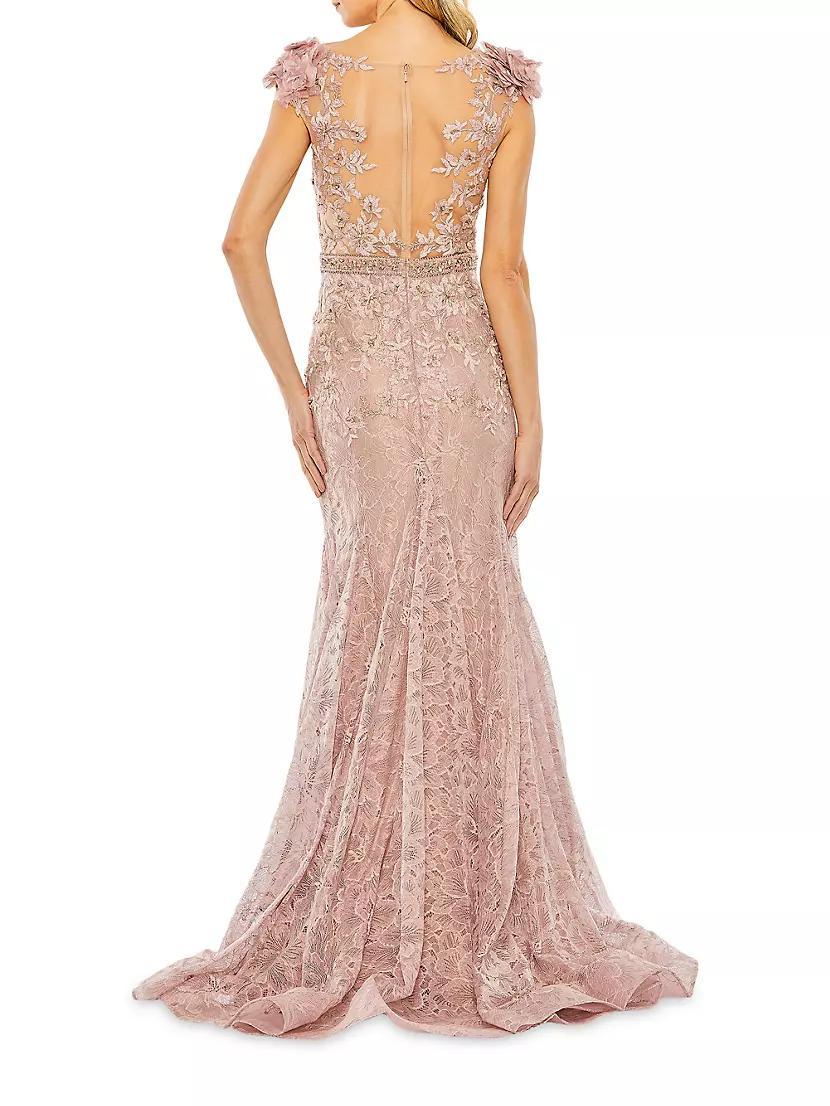 Beaded Lace Gown Product Image