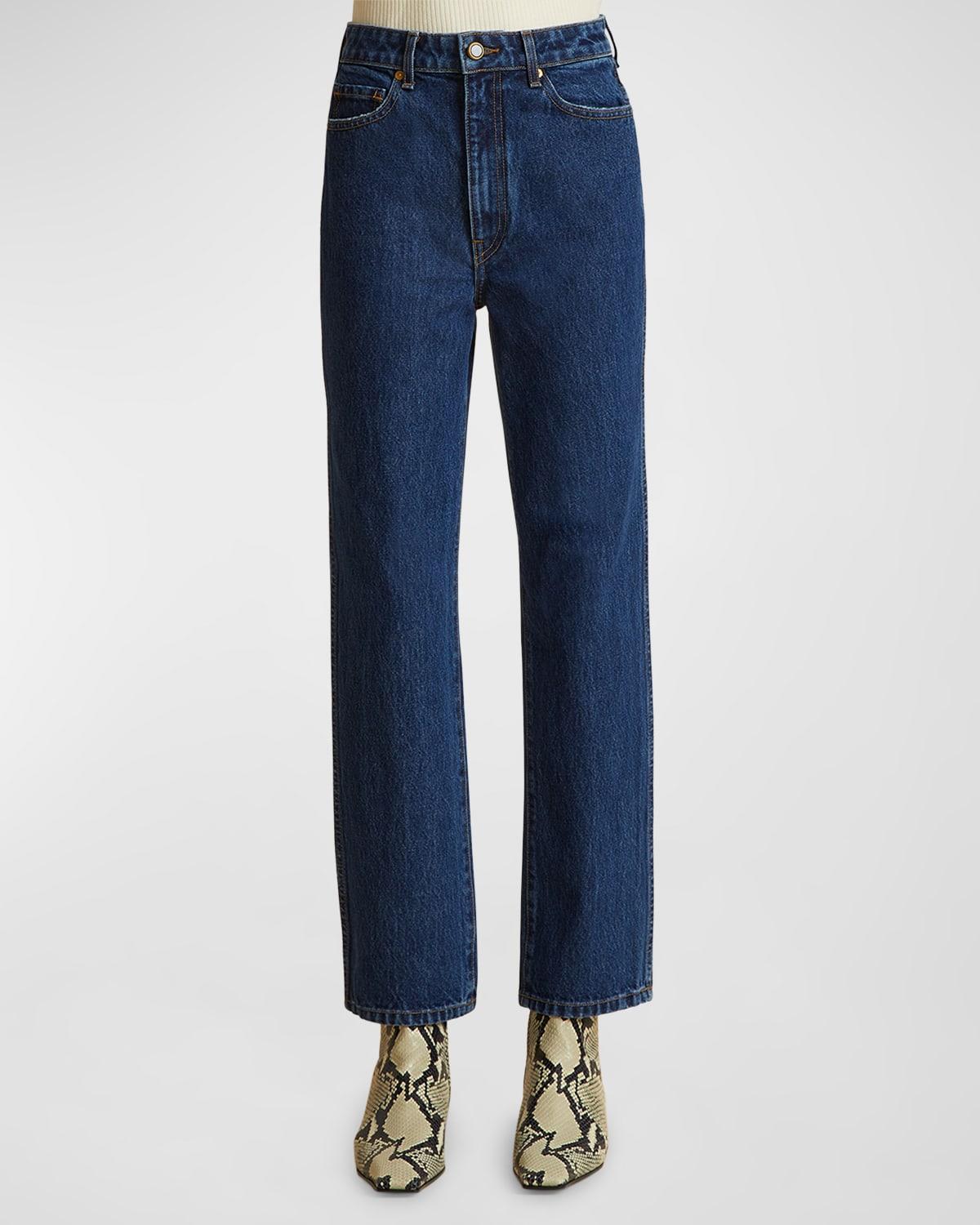 Abigail High-Rise Straight-Leg Ankle Jeans product image