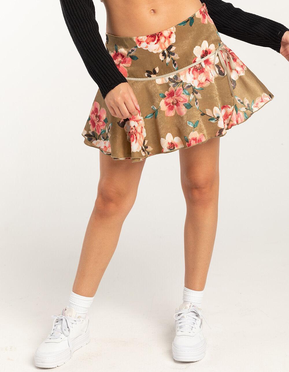 FULL TILT Low Rise Satin Womens Mini Skirt Product Image