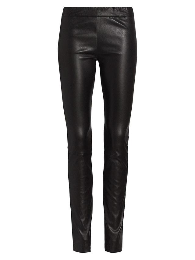 The Row Shiny Lambskin Leather Leggings Product Image