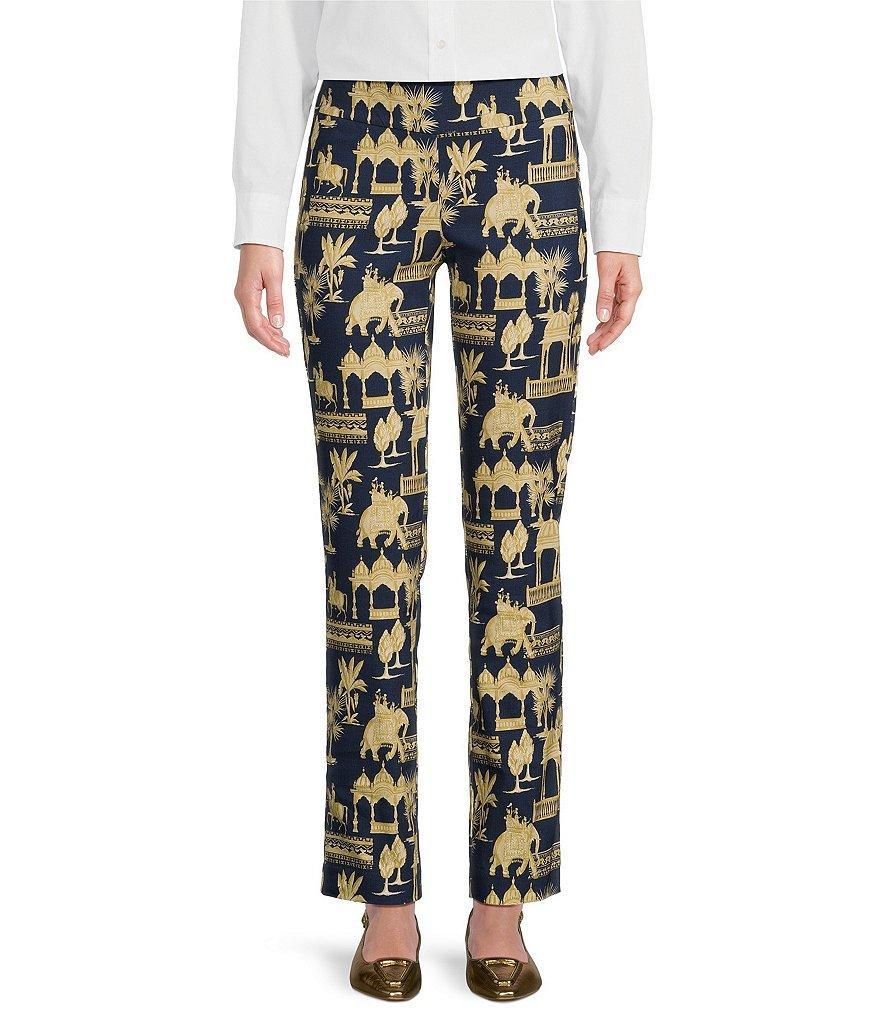 J.McLaughlin Maisie Desert Toile Print Slim Tapered Leg Elastic Waist Pull-On Pants product image