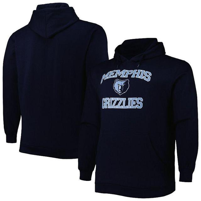 Mens Navy Memphis Grizzlies Big & Tall Heart & Soul Pullover Hoodie Grz Blue Product Image