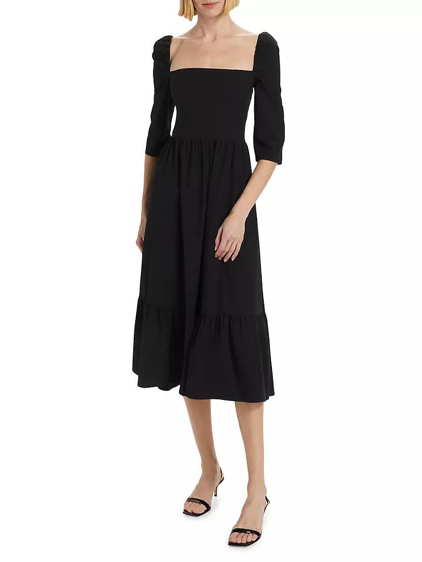 Cyprus Cotton Tiered Midi-Dress Product Image