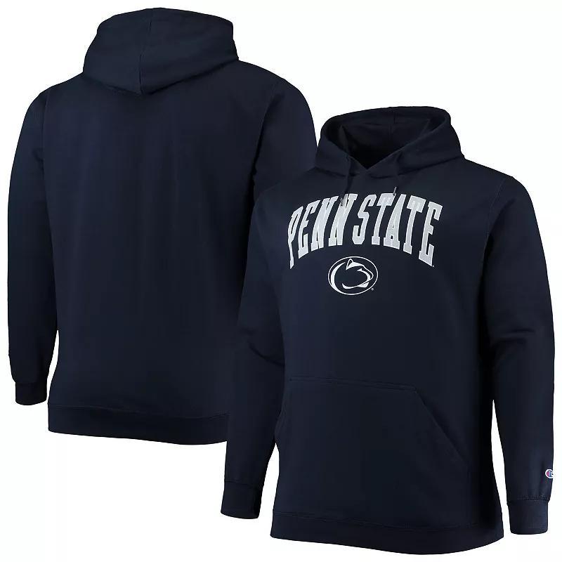 Mens Champion Navy Penn State Nittany Lions Big & Tall Arch Over Logo Powerblend Pullover Hoodie Blue Product Image