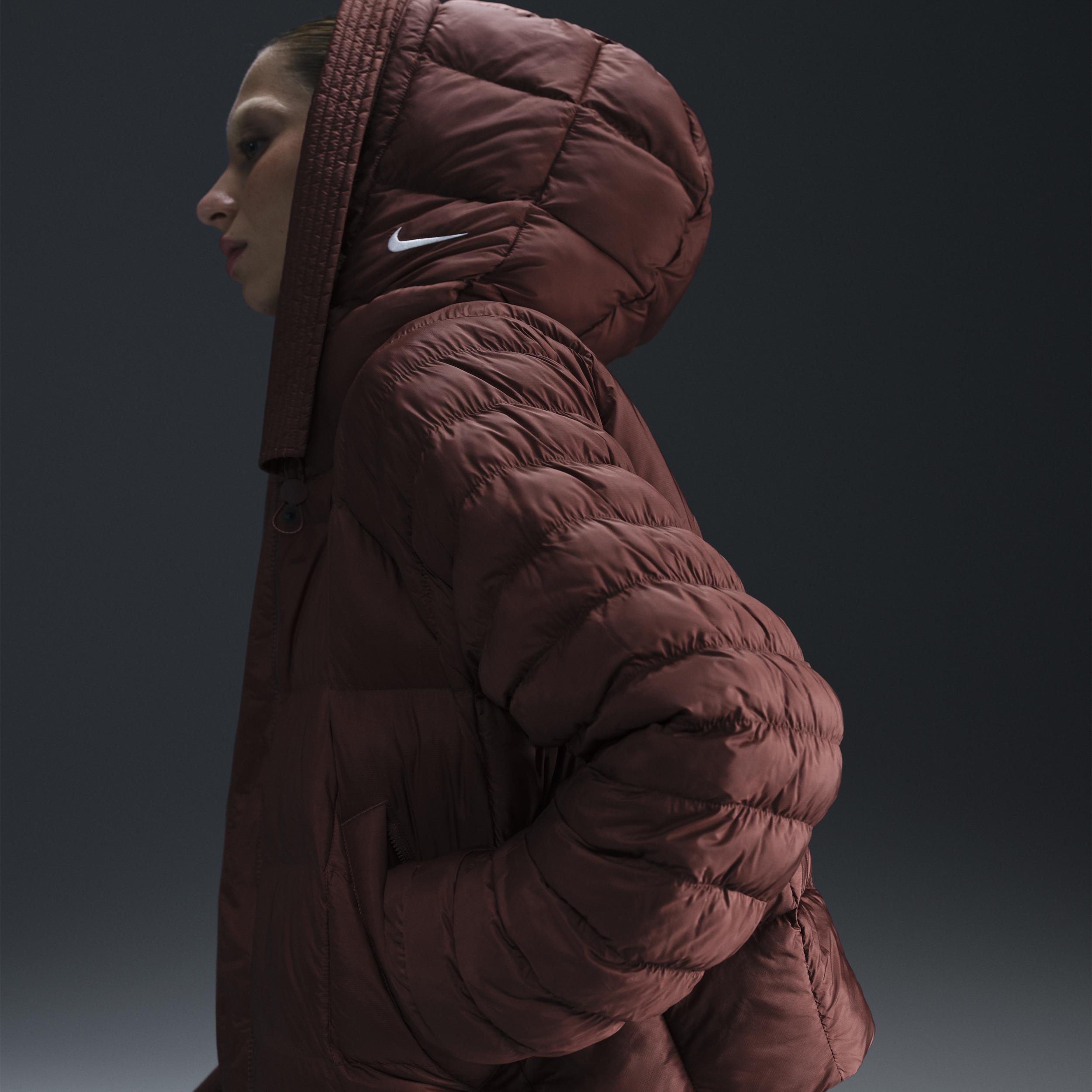 Nike Sportswear Swoosh Puffer PrimaLoft® Women's Therma-FIT Oversized Hooded Jacket Product Image