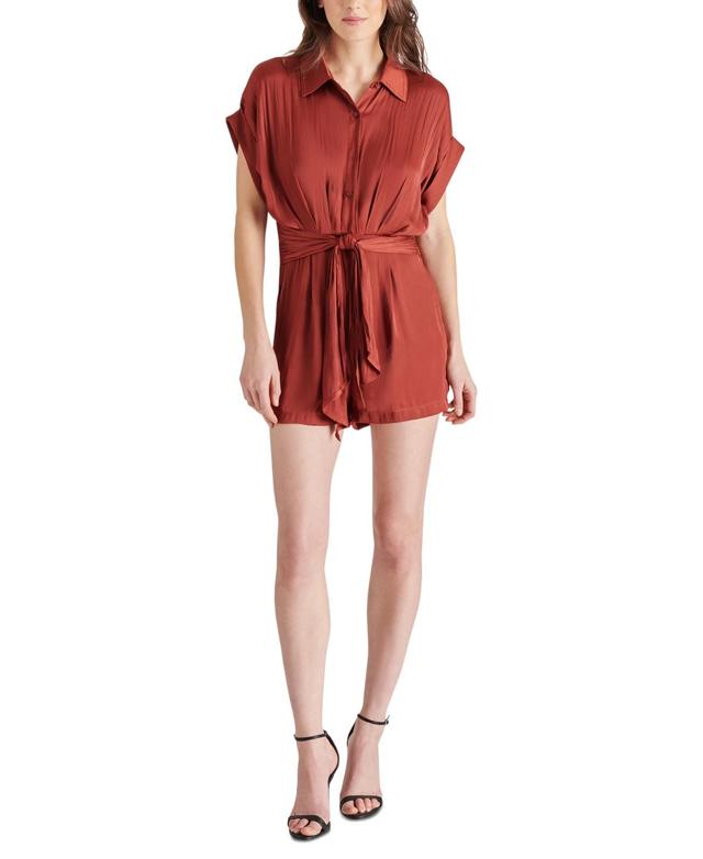 Women's Tori Tie-Waist Satin Romper Product Image