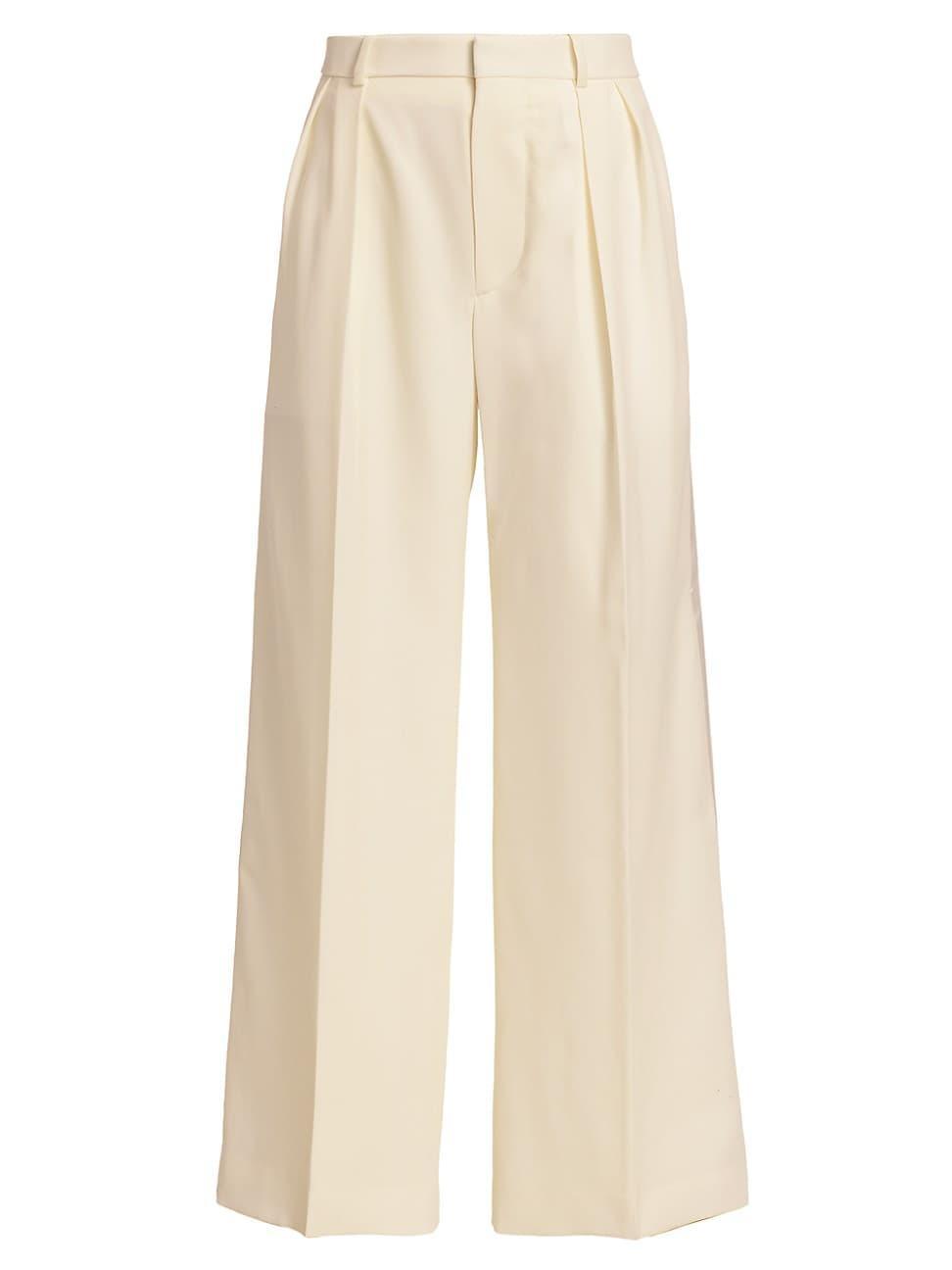 Womens Evening Wool Wide-Leg Trousers product image