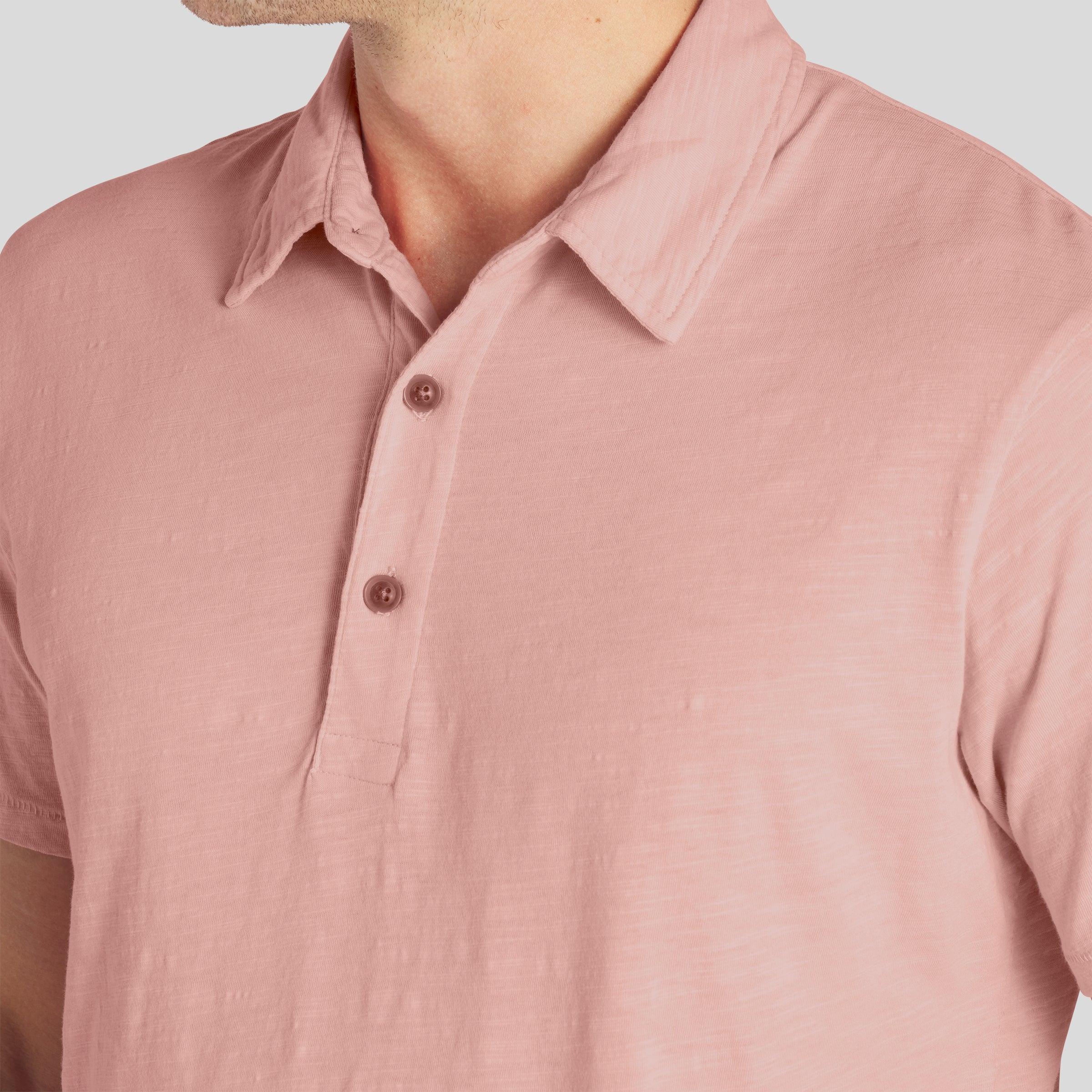 South Bay Slub Jersey Polo  - Coral Cloud Product Image