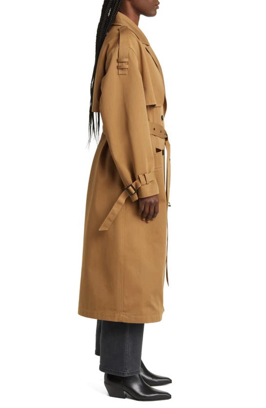 Wyatt Cotton Trench Coat In Brown Product Image