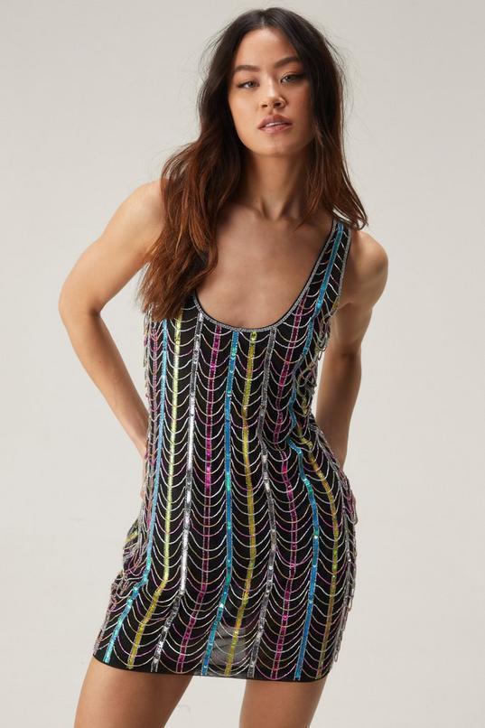 Loop Beaded Tassel Dress Product Image