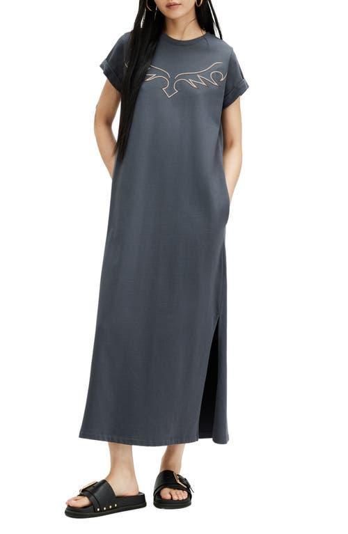 AllSaints Randal Anna Embroidered Cotton T-Shirt Dress Product Image