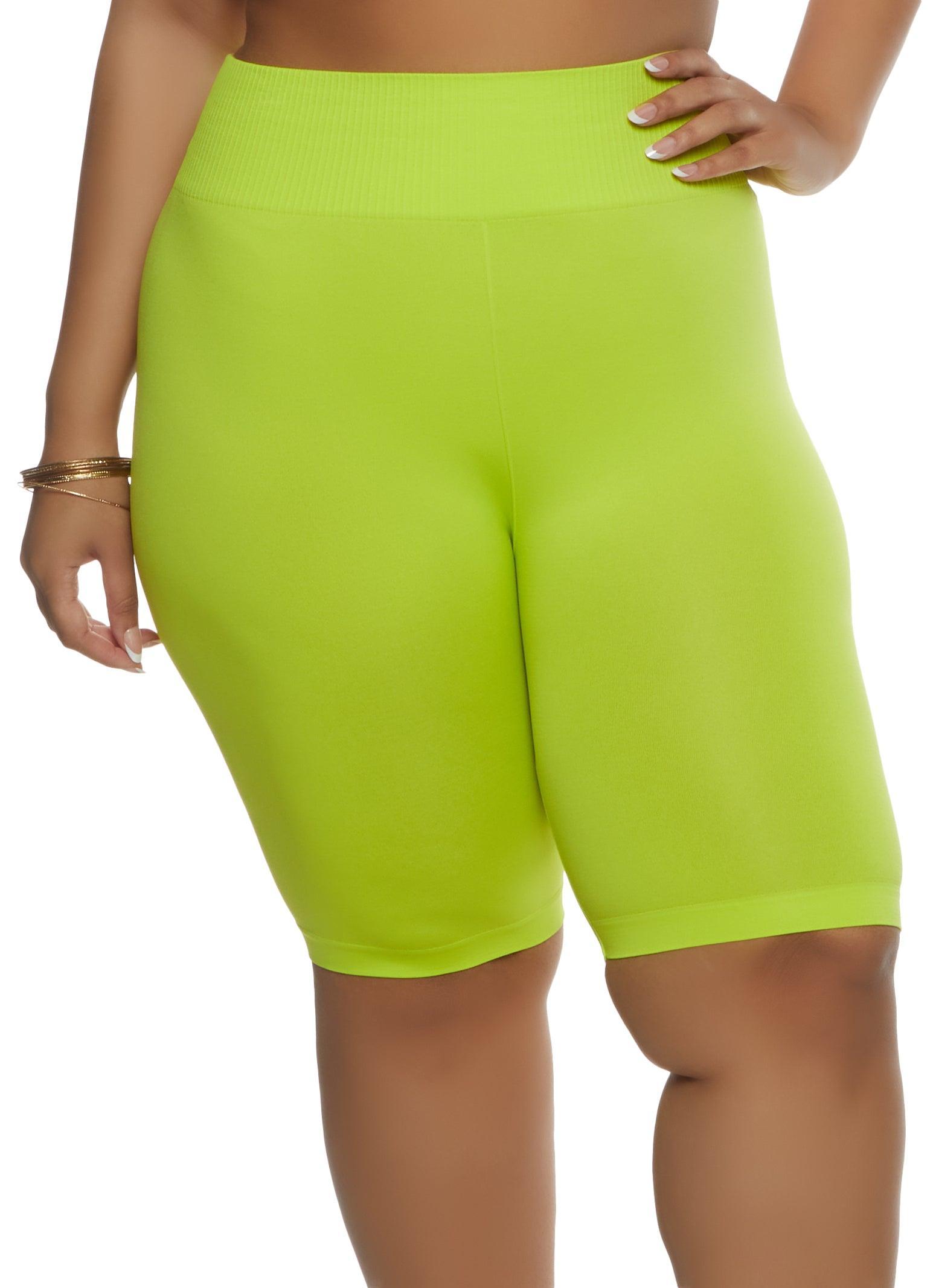 Womens Plus Size Rib Knit Cycling Shorts Product Image