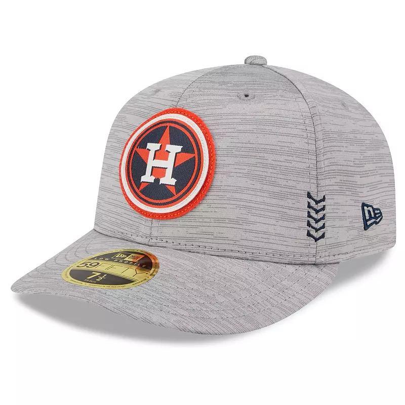 Mens New Era Gray Houston Astros 2024 Clubhouse Low Profile 59FIFTY Fitted Hat Product Image