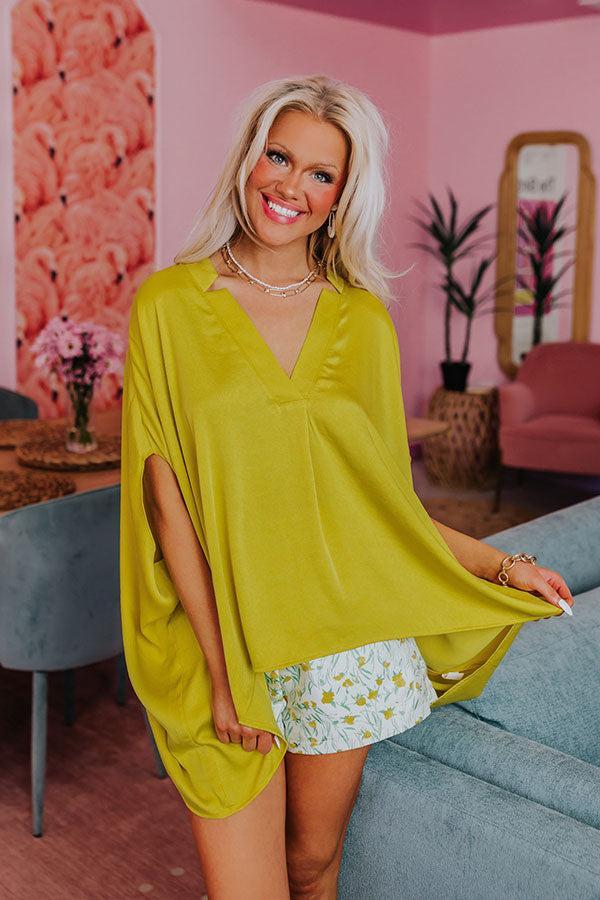 Blissful Beginnings Shift Top In Lime Punch Product Image