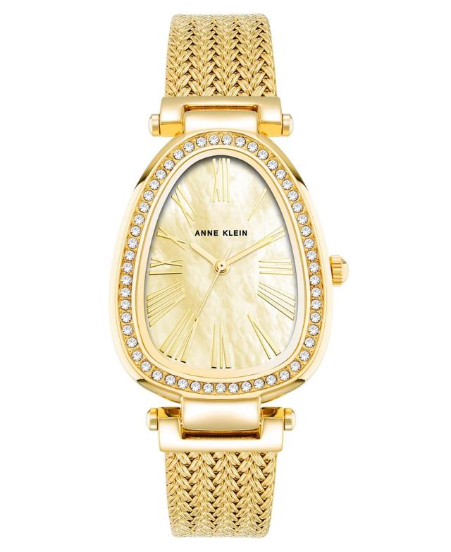 Anne Klein Womens Quartz Gold-Tone Stainless Steel Mesh Watch, 36mm - Gold-Tone Product Image