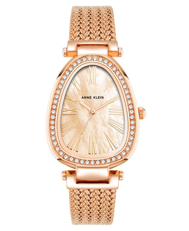 Anne Klein Womens Quartz Rose Gold-Tone Stainless Steel Mesh Watch Product Image