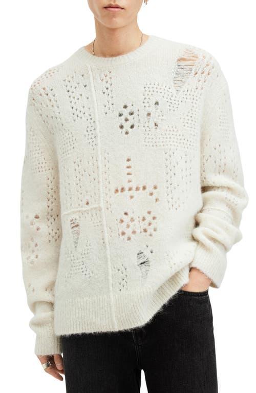 ALLSAINTS Hadwin Crewneck Sweater In Ecru White Product Image