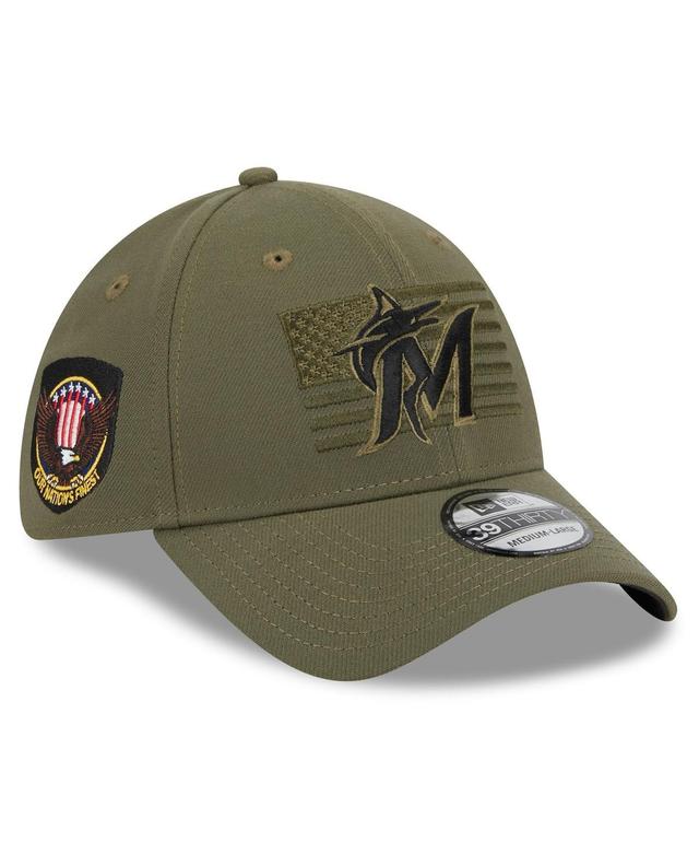 Mens New Era Miami Marlins 2023 Armed Forces Day 39THIRTY Flex Hat Product Image