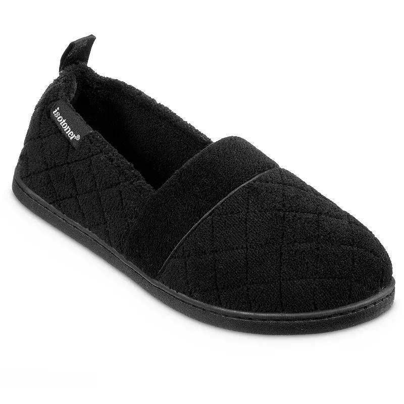 Isotoner Signature Quilted Memory Foam Microterry Slip On Slippers Product Image