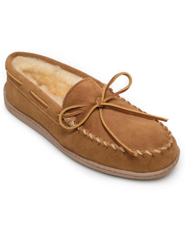 Minnetonka Mens Sheepskin Hardsole Moccasin Slippers Product Image