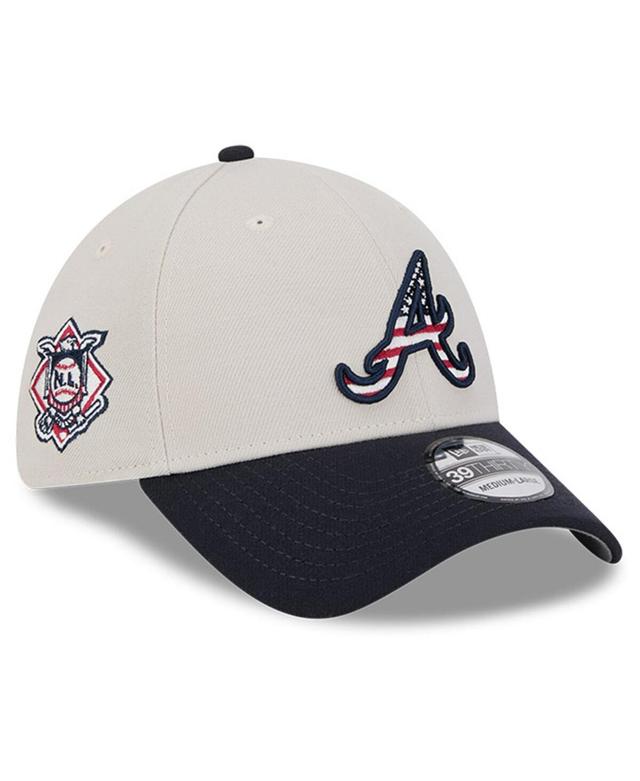 New Era Mens Black Atlanta Braves 2024 Fourth of July 39THIRTY Flex Hat Product Image