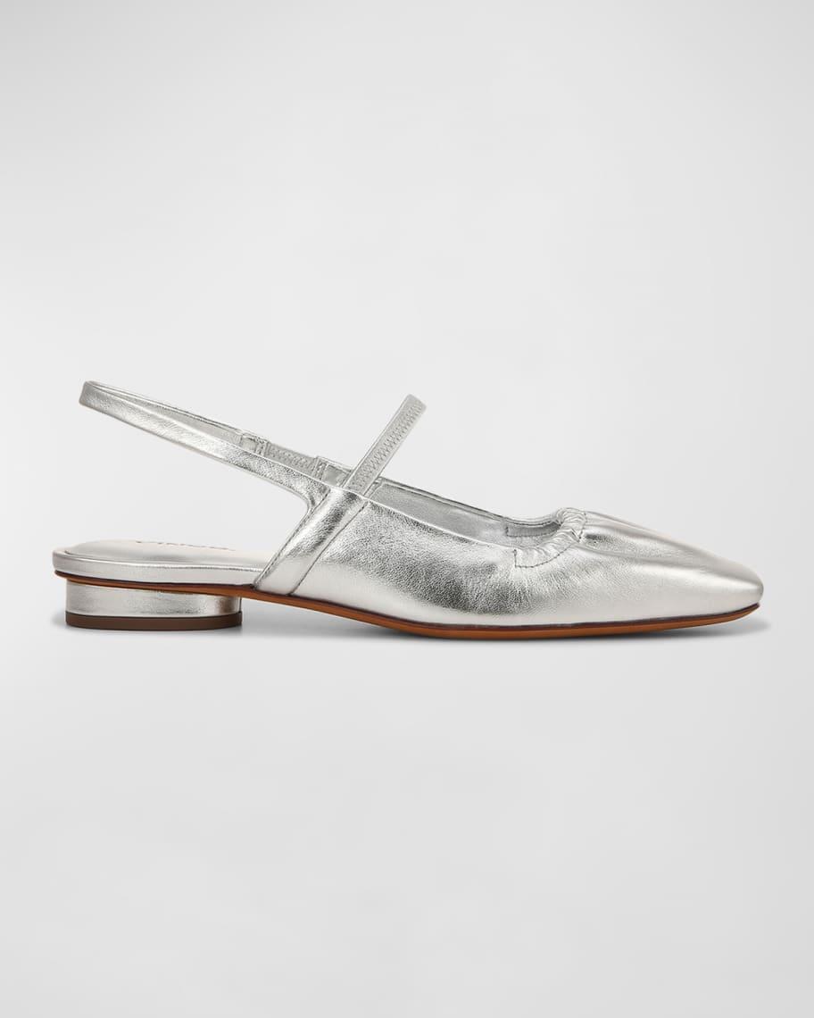 Venice Metallic Slingback Ballerina Flats Product Image