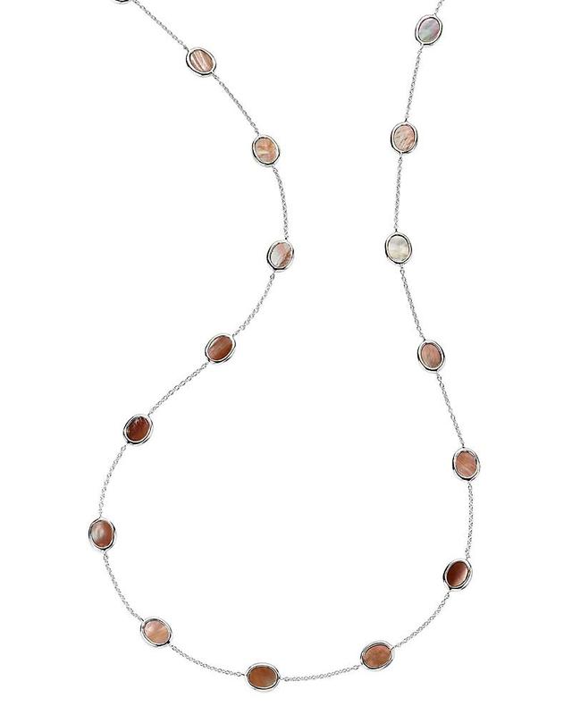 Sterling Silver Polished Rock Candy Long Confetti Necklace Product Image