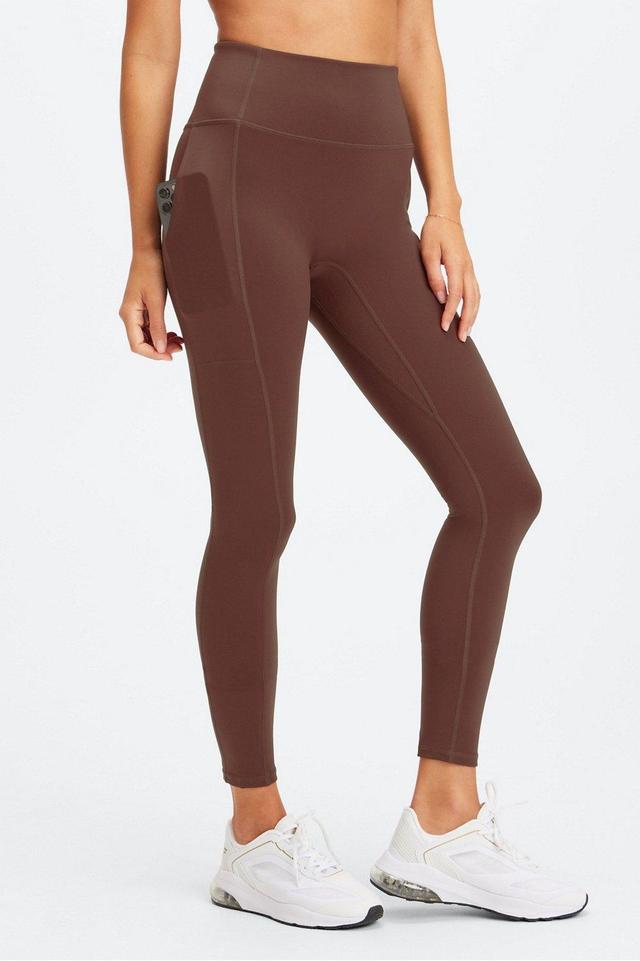 Fabletics Trinity High-Waisted Utility Legging Womens Chicory Coffee plus Size 4X Product Image