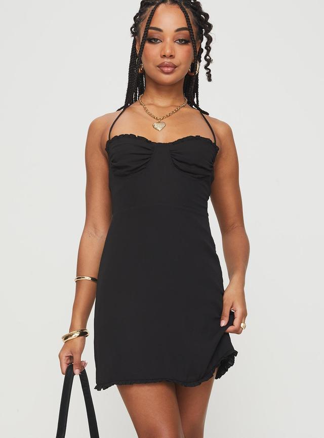 Fusilloni Mini Dress Black Product Image