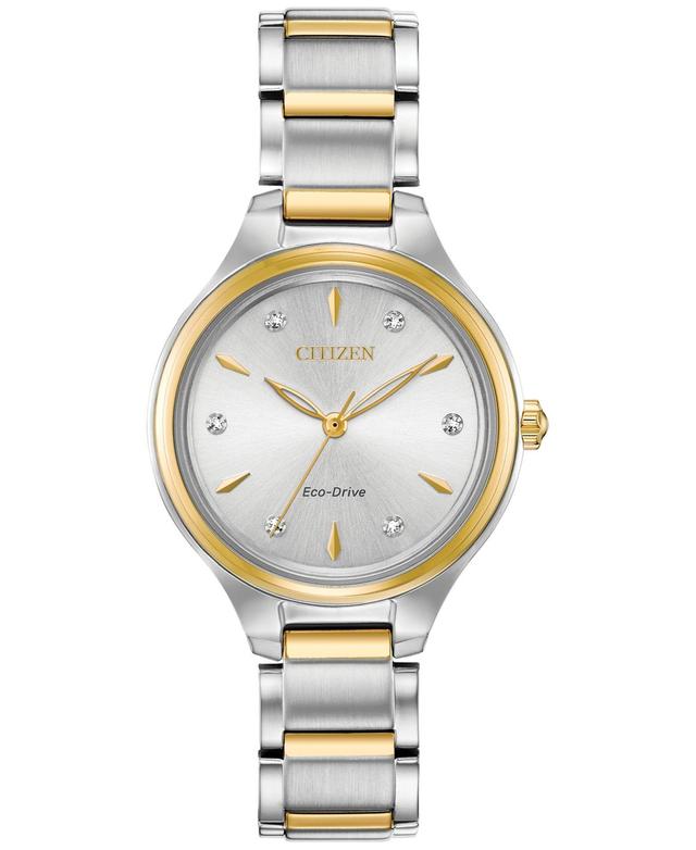 Citizen Two-Tone Stainless Steel Eco-Drive Corso Diamond-Accent Bracelet Watch Product Image