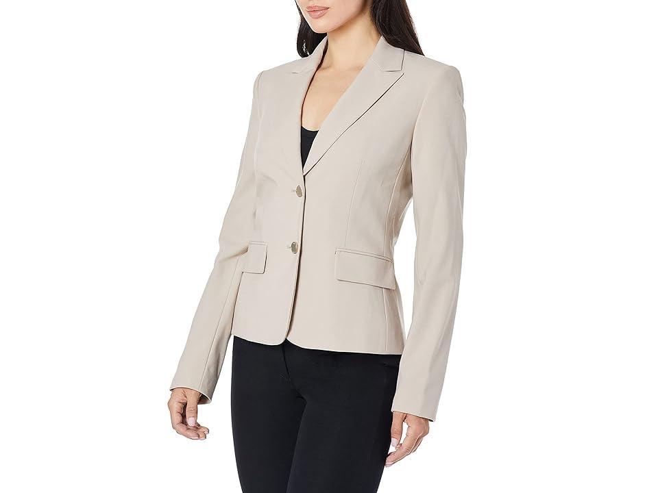 Calvin Klein Petite Size Notch Collar Long Sleeve Jacket Product Image