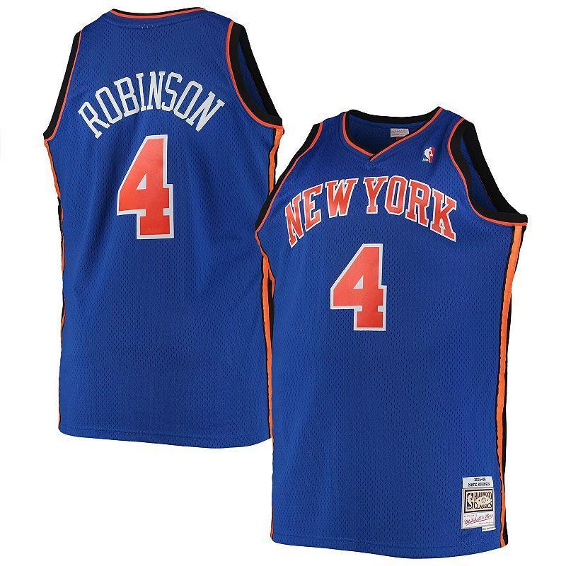 Mens Mitchell & Ness Nate Robinson Blue New York Knicks Big & Tall Hardwood Classics Swingman Jersey KNI Blue Product Image