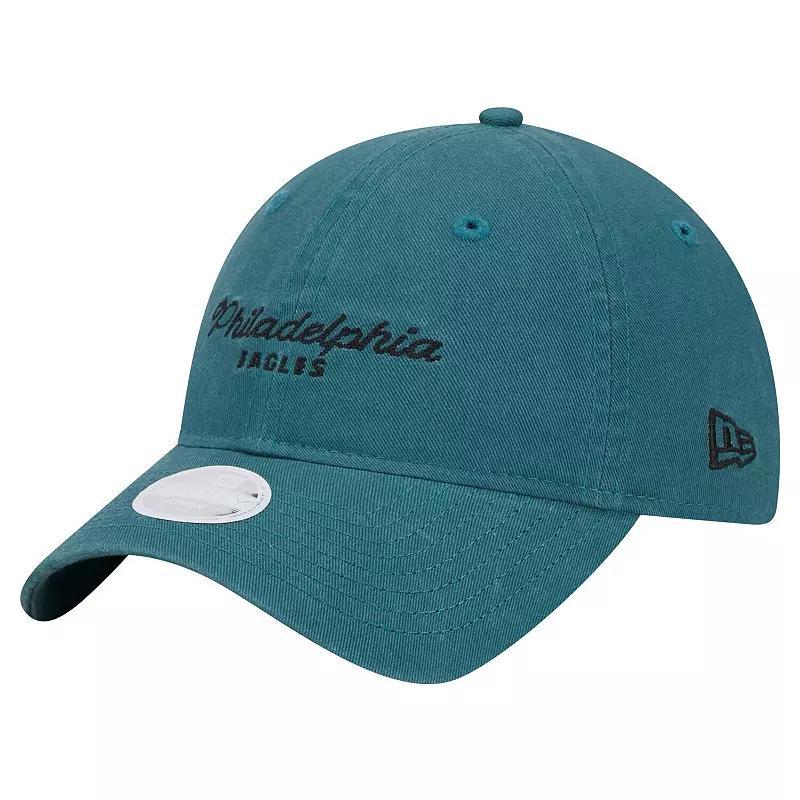 Womens New Era Midnight Philadelphia Eagles Throwback Delicate 9TWENTY Adjustable Hat Product Image