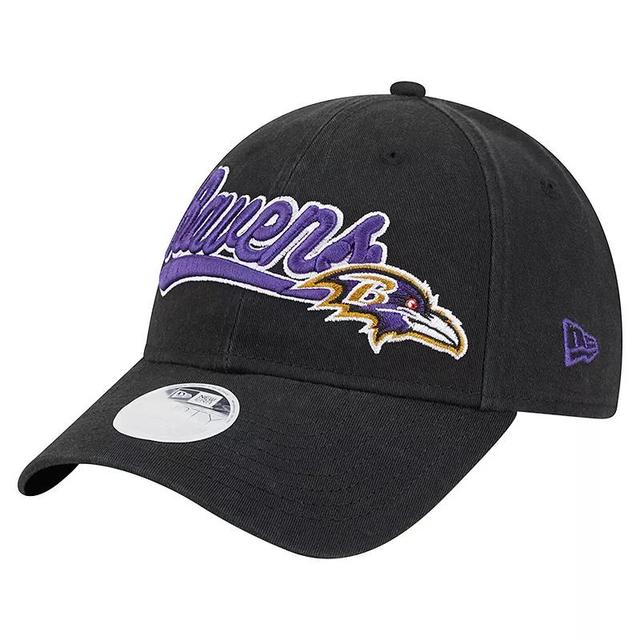 Womens New Era Baltimore Ravens Cheer 9FORTY Adjustable Hat Product Image