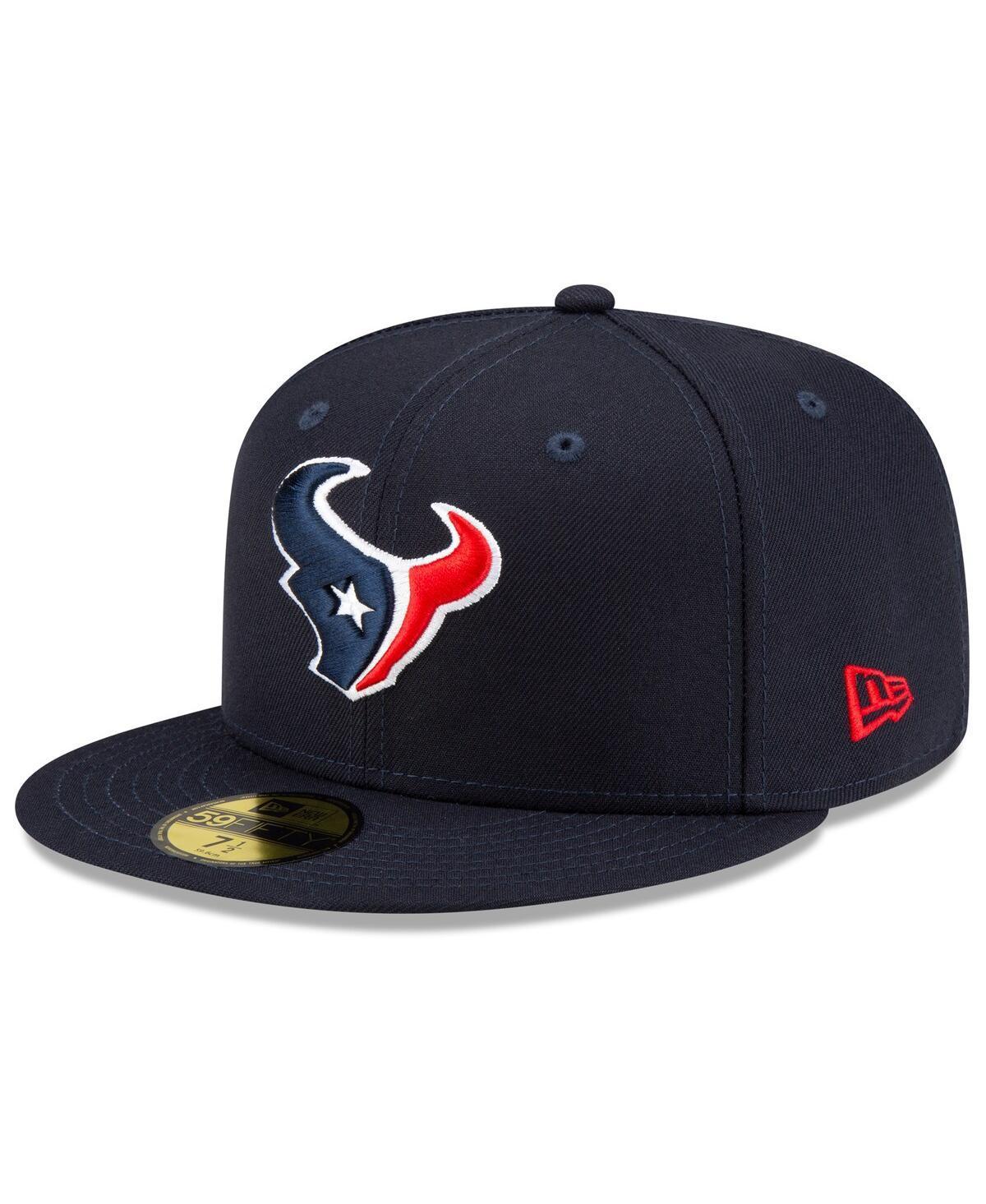 Mens New Era Houston Texans Basic 59FIFTY Fitted Hat Blue Product Image