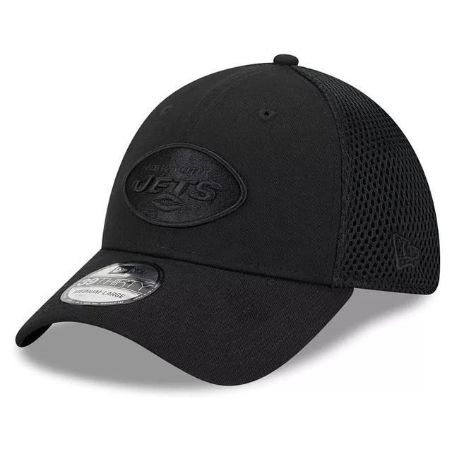 Mens New Era Black New York Jets Main Neo 39THIRTY Flex Hat Product Image