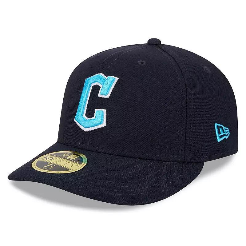 Mens New Era Navy Cleveland Guardians 2024 Fathers Day Low Profile 59FIFTY Fitted Hat Grd Blue Product Image