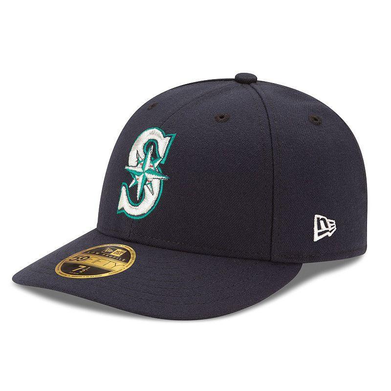 Mens New Era Seattle Mariners Authentic Collection On Field Low Profile Game 59FIFTY Fitted Hat Blue Product Image