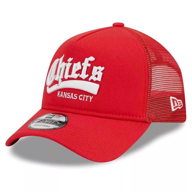 Mens New Era Kansas City Chiefs Caliber Trucker 9FORTY Adjustable Hat Product Image