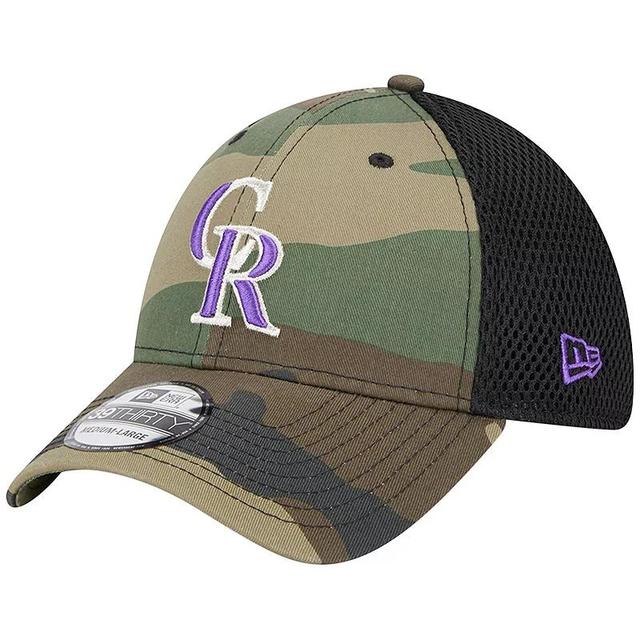 Mens New Era Camo Colorado Rockies Team Neo 39THIRTY Flex Hat Product Image