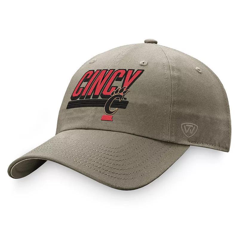 Mens Top of the World Khaki Cincinnati Bearcats Slice Adjustable Hat Product Image