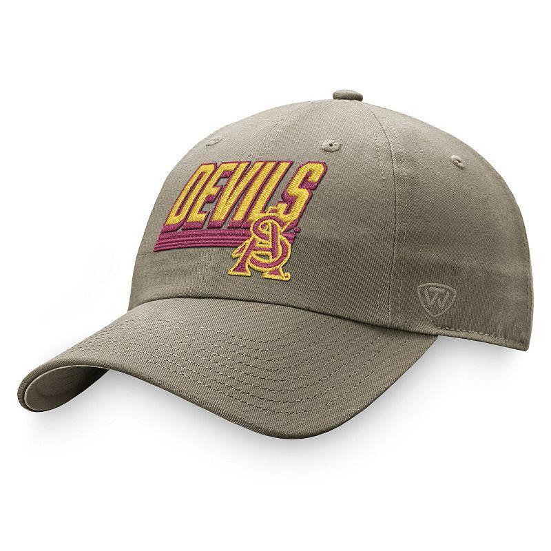 Mens Top of the World Khaki Arizona State Sun Devils Slice Adjustable Hat Product Image