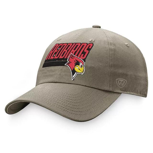 Mens Top of the World Khaki Illinois State Redbirds Slice Adjustable Hat Product Image