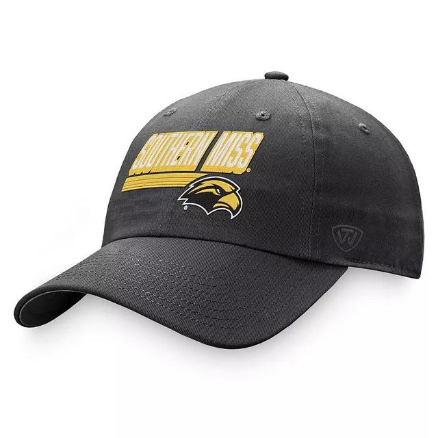 Mens Top of the World Charcoal Southern Miss Golden Eagles Slice Adjustable Hat Product Image