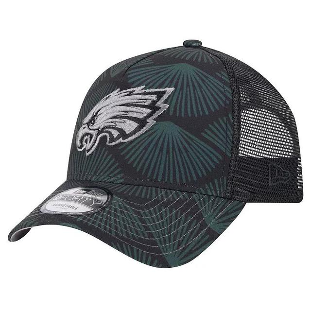 Mens New Era Philadelphia Eagles Agave Trucker 9FORTY Adjustable Hat Product Image