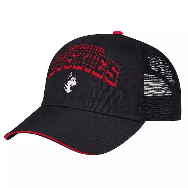 Mens Colosseum Black Northeastern Huskies Wyatt Adjustable Hat Product Image