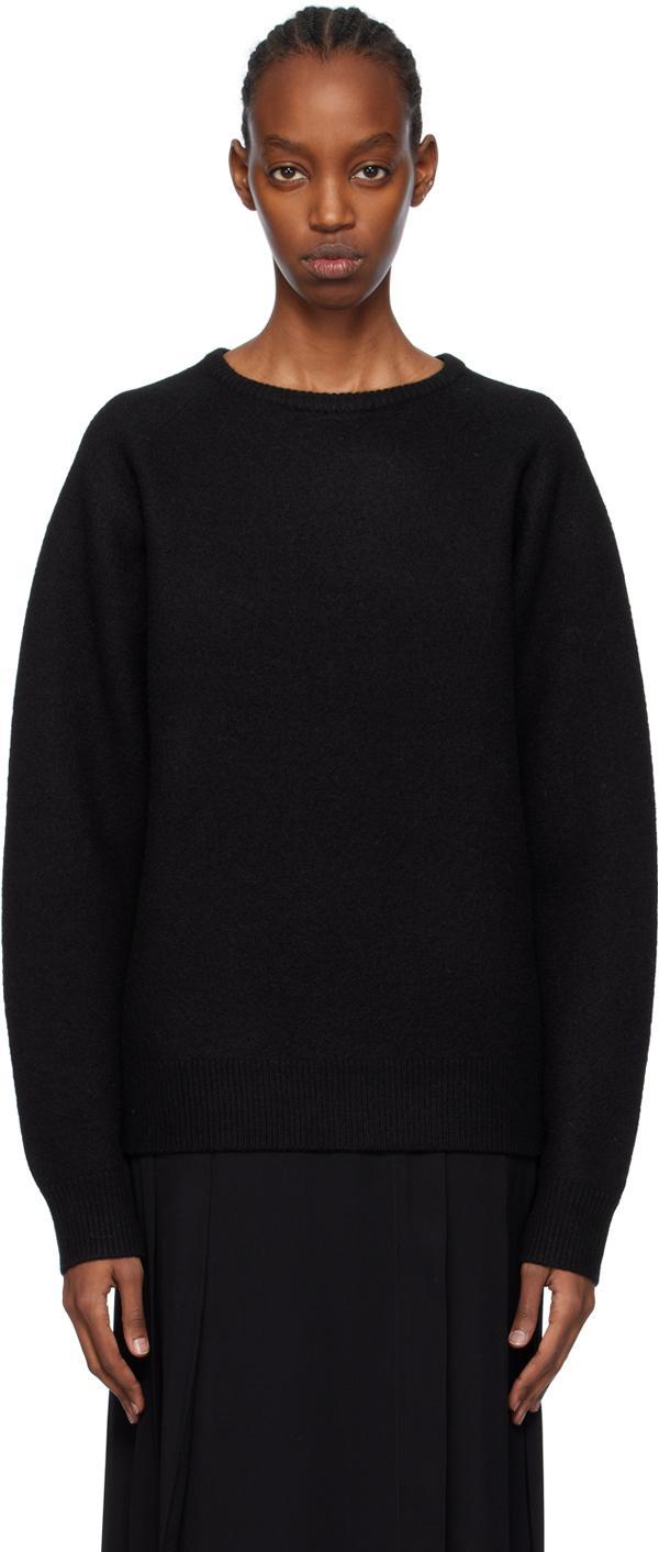 Black Crewneck Sweater Product Image