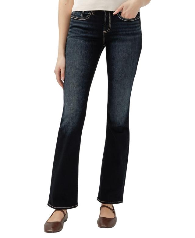 Silver Jeans Co. Womens Suki Mid Rise Curvy Fit Slim Bootcut Jeans Product Image